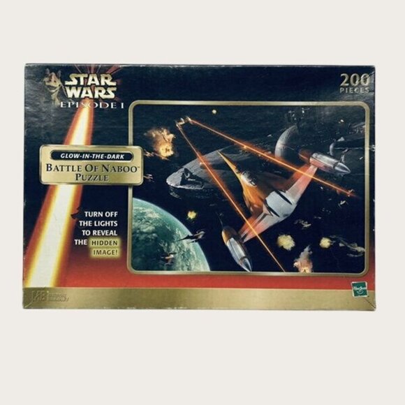 Star Wars Episode I Battle Of Naboo Jigsaw Puzzle 200 Piece Glow In The Dark New - Picture 1 of 3